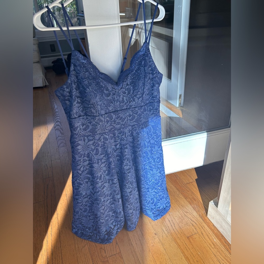 WORN ONCE- light blue sparkly dress, Size 13/14